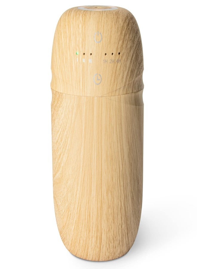 Salubrito Waterless Essential Oil Diffuser, Rechargeable & Wireless Aromatherapy Diffuser for Home, Office, Portable Air Diffuser with Time Setting, 3 Mist Mode, Wood Grain - Image 1